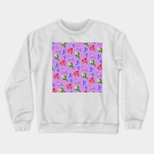 Inazuma Flowers Print (Violet) Crewneck Sweatshirt